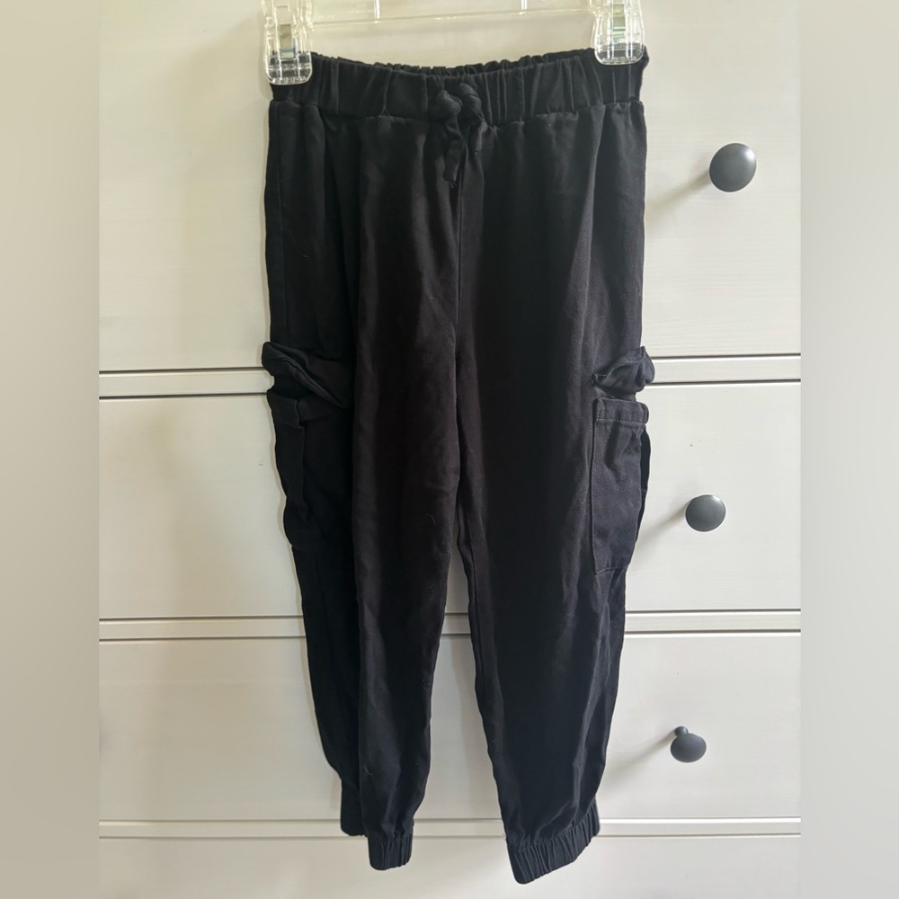 Girl’s Art Class Cargo Style Jogger Pants Black S 6X.